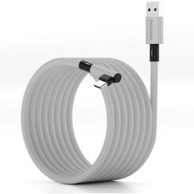 Resim STOREMAX Oculus ile Uyumlu VR Link Kablosu Yüksek Hızlı USB-C PC Bağlantı Kablosu, L Şekilli Konforlu Tasarım 