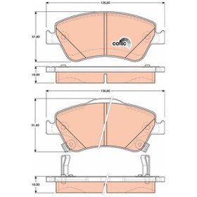 Resim Trw Gdb3481 - Ön Fren Balata Toyota Aurıs. Corolla 1.4l 1ndtv Nd 
