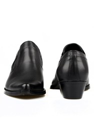 Resim FootCourt Erkek Siyah Deri Kovboy Ayakkabısı 