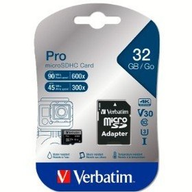 Resim Verbatim Pro U3 32GB Micro SDXC Hafıza Kartı 