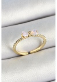 Resim Pirinç Fiyonk Figürlü Zirkon Taşlı Gold Renk Ayarlanabilir Kadın Yüzük Diğer 46443050 