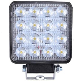 Resim Off Road Sis Lambası Led Kare Çalışma Lambası 16 Ledli 27w 