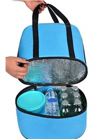 Resim markentegra Isı Yalıtımlı Termos Çanta - 2 Bölmeli Piknik ve Plaj Çantası 