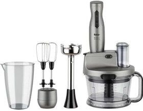 Resim Fakir Mr Chef Quadro Blender Seti, 5 Fonksiyon, 1000 W, Paslanmaz Çelik Bıçak, Silver Stone 