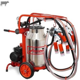 Resim Tamam Ecomini İkili İnek Süt Sağma Makinesi Paslanmaz Güğüm-silikon Kuru -3199 