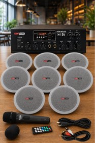 Resim Lastvoice Medium-4 Tavan Hoparlör Ve Anfi Ses Sistemi Paketi (1 ANFİ 8 HOPARLÖR 1 MİK.) 