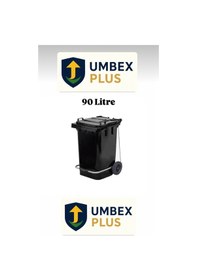 Resim Umbex Tıbbi Atık Plastik Pedallı Çöp Konteyneri 90 Litre Plastik Konteyner - A Isıya Karşı Dayanıklı Siyah 