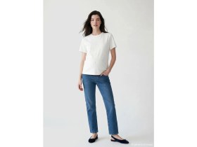 Resim LC Waikiki Indigo Karın Panelli Straight Fit Hamile Jean Pantolon 