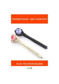 Resim Polyester El Tasarımı Işıklı Tükenmez Kalem 16 Cm Çok Renkli 