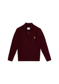 Resim U.S. Polo Assn. U.s. Polo Assn. Erkek Çocuk Bordo Kazak /triko 50315628-vr014 
