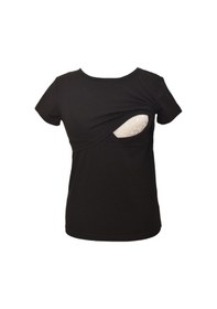 Resim Luvmabelly Maternity 2501 2516 Pamuklu Lohusa Emzirme Tshirt 9 Renk Mevcut -siyah 