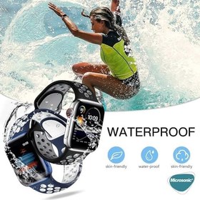 Resim Microsonic Apple Watch Ultra için Kordon Rainbow Band Yeşil Siyah [Watch Ultra ile Uyumlu Kordon - Yeşil Siyah] 
