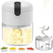 Resim Şarjlı 3 Bıçaklı Mini El Rondosu, 250ML, Pembe, Pratik ve Kullanışlı. 