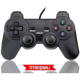 Resim Titreşimli Joysti̇Ck Oyun Kol Usb Game Pad 2.0 Concord C-850 