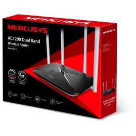 Resim MERCUSYS AC12, AC1200, 4Port, 1200Mbps, DualBand, Masaüstü, Megabit, Router 