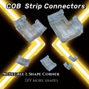 Resim 10 adet DOMMIA 2-pinli COB LED Şerit Bağlantı Elemanları, 5mm/8mm/10mm Şeritler için Şeffaf Lekeleme Gerektirmeyen Tasarım, COB/SMD 2835 & 3528 Tek Renkli İzci Işıkları ile Uyumlu, Dayanıklı Plastik Yapı 