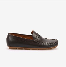 Resim Kemal Tanca Erkek Hakiki Deri Bağcıksız Kauçuk Tabanlı Loafer A9408 Kahverengi 
