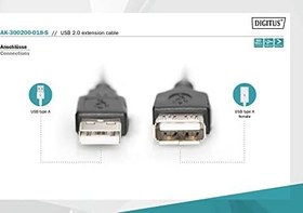 Resim Digitus USB Uzatma Kablosu (AK-300200-018-S) 1.8 Metre 
