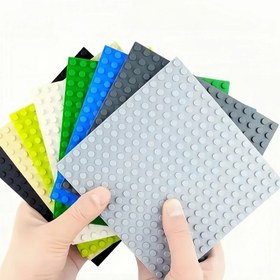 Resim 4'lü Çift Taraflı Yapı Blokları Taban Plakaları 16x16 Noktalı - Dayanıklı ABS Plastik MOC Tuğlalar, Yaratıcı Ev İnşası, Eğitici STEM Öğrenimi ve Model Yapımı için 4 Renk Seçeneği (/Kırmızı/Yeşil/Sarı/) ile, İnşaat için Yapı Blokları 