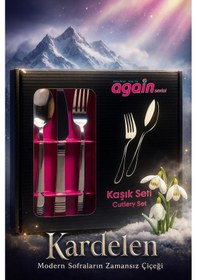 Resim Sofraların Kardelen'i Çubuk Model Şık Kaşık-çatal-bıçak Takımı 36 Parça-kutulu Diğer 