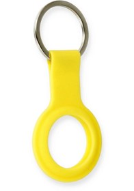 Resim Butik Airtag Silikon Kılıf - Sarı-(5796) 