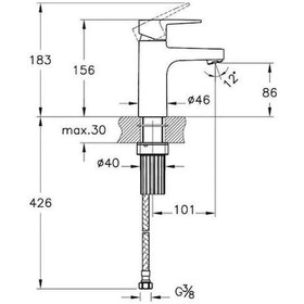 Resim Artema A43044 Flow Square Krom Lavabo Bataryası 