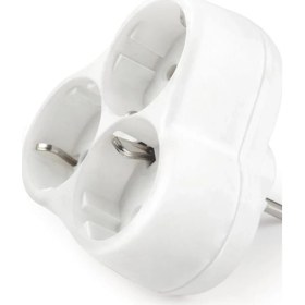 Resim Mobee 101-03P Papatya Golyat Kablosuz 3'lü Topraklı Üçlü Priz Çoğaltıcı Beyaz 1410 