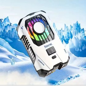 Resim X136 Cep Telefonu Yari Iletken Arka Klipsli Sogutma Radyatörü Dahili 2500 Mah W/dijital Ekran 3 Vites Ayarlanabilir Pubg Oyun Sogutucu 