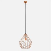 Resim Genel Markalar Vintage Çelik E27 Duy Üçgen Tekli Vintage Sarkıt Bakır 