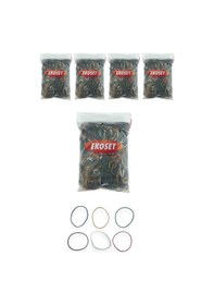Resim Ekoset Renkli Paket Para Lastiği Karışık 6 Renk 70 MM 5000 Adet 