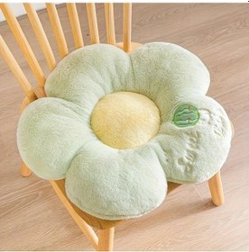 Resim Elmpaly Yumuşak Meyve Çiçek Kolçaklı 50x50cm Yeşil Oturma Yastığı 