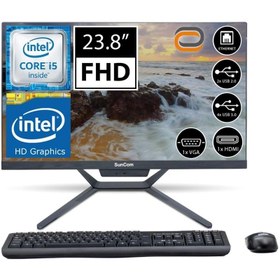 Resim SUNCOM Nemesis Sca-54585m23 I5-4570t 8gb 512gb Ssd O/b 23.8" Ips Siyah Dos All In One Pc 