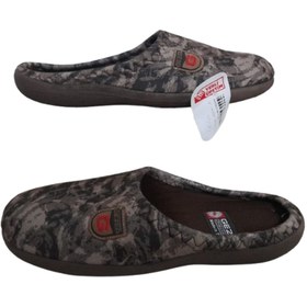 Resim Gezer Erkek Kahverengi Ortopedik Taban Ev İçi Günlük Terlik 