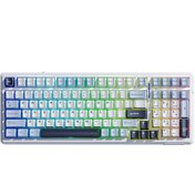Resim F99 3 Modlu RGB Hot Swap Mekanik Linear GrayWood V3 Switch Kablosuz Makrolu Klavye Aula