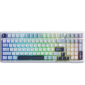 Resim F99 3 Modlu RGB Hot Swap Mekanik Linear GrayWood V3 Switch Kablosuz Makrolu Klavye 