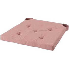 Resim Sandalye Minderi Pembe Renk MeridyenDukkan 35/42x40x4 cm IKEA Cırt Cırtlı Bantlı 
