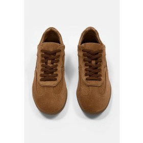 Resim Nilufarr Mina Taba Süet Hakiki Deri Kadın Sneaker 