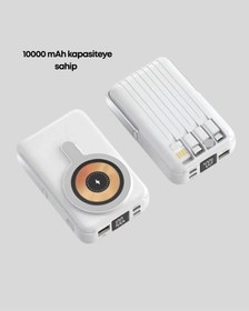 Resim Magsafe Uyumlu Kablosuz Powerbank Hızlı Şarj Özellikli Çok Renkli 