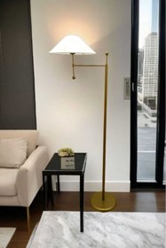 Resim BSA LIGHTING VİTRA ESKİTME TEKLİ LAMBEDER (KREM ABAJURLU)KULLANIM ALANI ;OTURMA ODASI, YATAK ODASI 