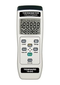Resim Tenmars Tm-84d Kayıt Özellikli 2 Kanallı Termokupl Termometre K, J, T, E, R, S, N Tipi Prob 