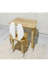 Resim SEAPOL Bunny Model 1 Adet Çocuk Masası Ve 1 Adet Sandalyeden Oluşan Takım 
