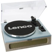 Resim Lenco LS-440BUBG Kumaş Dahili Hoparlörlü Bluetooth Pikap Mavi 