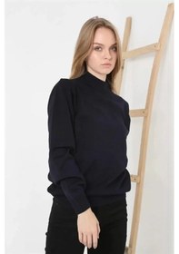 Resim Nnstartshopping Yarım Balıkçı Yaka Triko Kazak - Lacivert Lacivert 