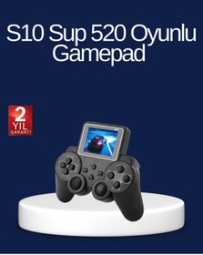 Resim Clevora 2025 S10 Gamepad 520 Klasik Retro Oyunlu TV Bağlantılı A Kalite Orijinal 