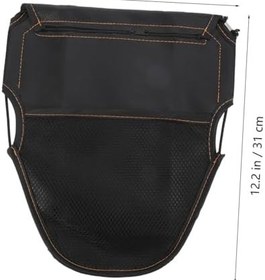 Resim SHERCHPRY Scooter Aksesuarları 1 Bilgisayar Depolama Çantası Motosiklet Koltuk Çantası Pil Scooter Saklama Çantası Motosiklet Asılı Çanta Scooter Malzemeleri Mobilet Pu Deri Eyer Çantası 