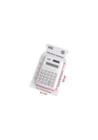 Resim Güneş Enerjili Ve Pilli 8 Haneli Küçük Hesap Makinesi 1 Adet Ebat: 10 Cm X 6,1 Cm Beyaz 