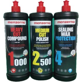 Resim Menzerna 1000 3000 Sealingwax Kalın Pasta Hare Boya Kor. Set 1 Lt 