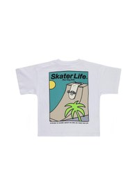 Resim Civil Boys Skater Life Baskılı 2-5 Yaş Tişört - Beyaz 