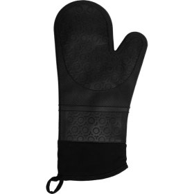 Resim Kitchen Design Lab Siyah Silikon Yanmaz Yapışmaz Mutfak Fırın Eldiveni Döküm Tencere Sahan Tutacak 35CM Siyah 
