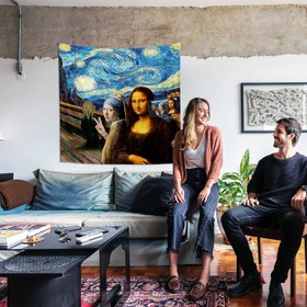 Resim Mona Lisa- İnci Küpeli Kız The Starry Night Duvar Örtüsü 